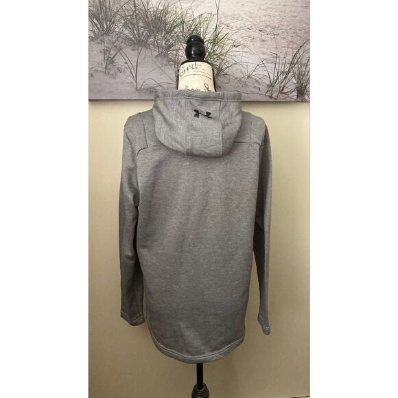 Under Armour Fitted Coldgear hoodie grey Sweatshirt, women's size medium - Picture 4 of 7